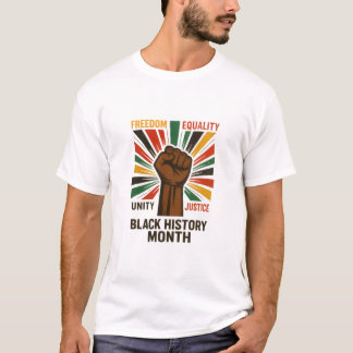Mes de la historia negra: camiseta de unidad y jus