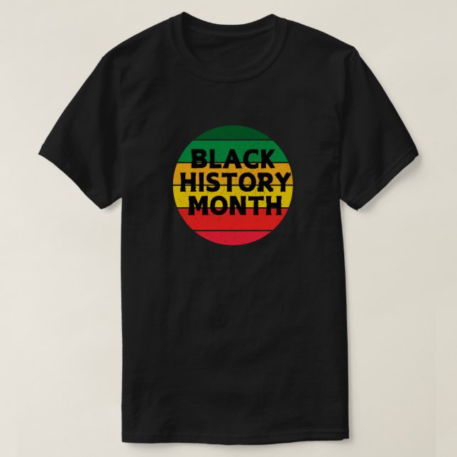 Mes de la Historia Negra Orgullo Hombres camiseta (Diseño del anverso)