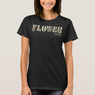 Mes de las flores en la camiseta de las flores