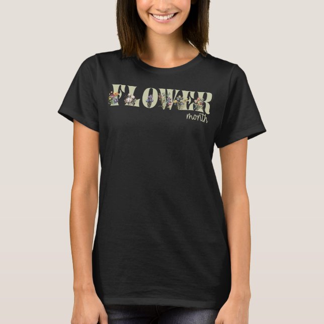 Mes de las flores en la camiseta de las flores (Anverso)