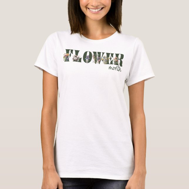 Mes de las flores en la camiseta de las flores (Anverso)