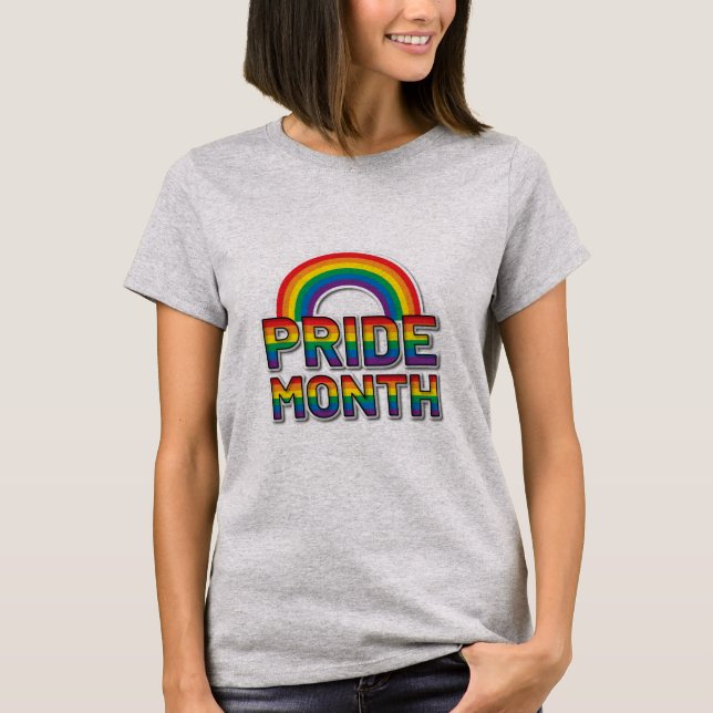 Mes del orgullo: camiseta con arcoiris para mujere (Anverso)