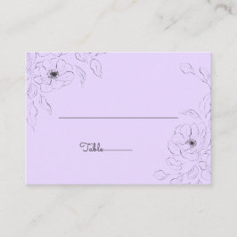 Mesa Anemone en la tarjeta de plaza plana de lavanda pá