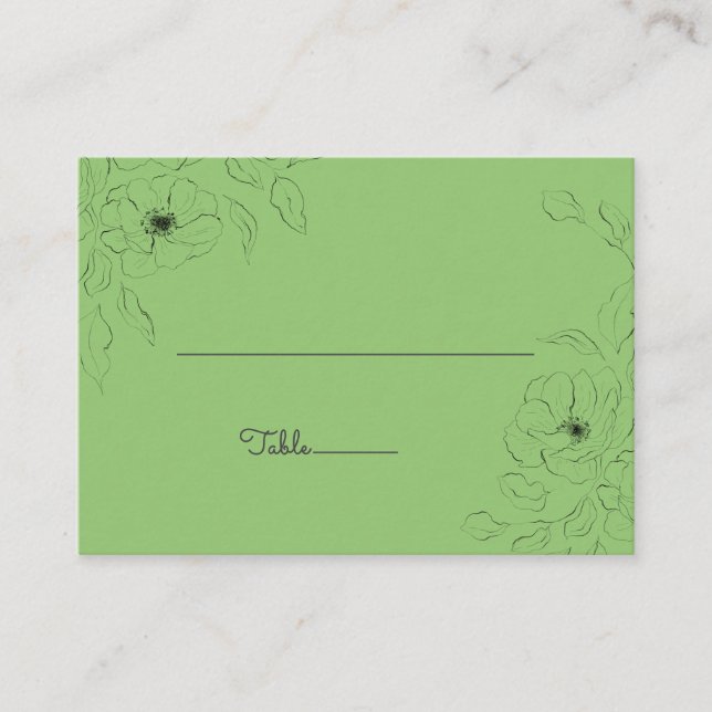 Mesa Anemone en una tarjeta de plaza plana de fondo de  (Anverso)