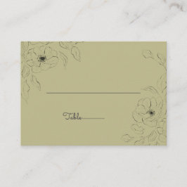 Mesa Anemone en una tarjeta plana de fondo sabio*