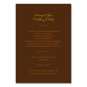 Mesa Ankara Boda africano detalla tarjeta de inserción 