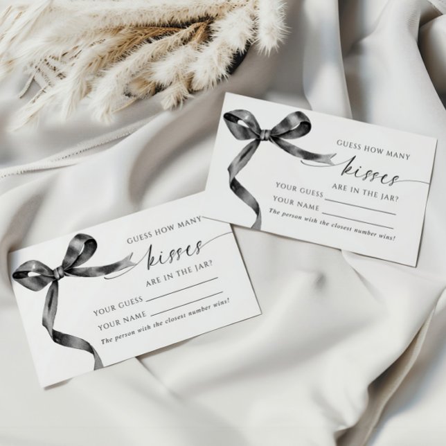 Mesa Black Bow Cuántas Besos Ducha tarjeta de juego (Subido por el creador)