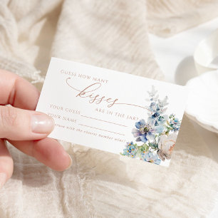 Mesa Blue Hydrangea Cuántas Besos Ducha Tarjeta de jueg