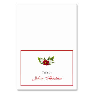 Mesa Boda floral Tarjeta de lugar