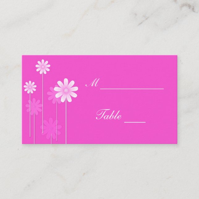 Mesa Boda rosado titular de la tarjeta (Anverso)