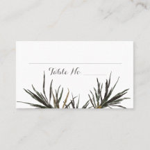 Boda tropical Palm Tree deja tarjeta de lugar plan