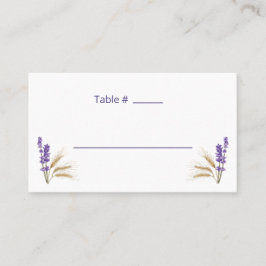Mesa Bonita tarjeta plana de lavanda y trigo