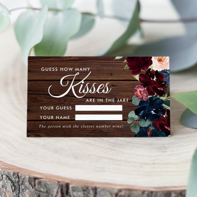 Mesa Borgoña y marina ¿cuántos besos duchan tarjeta de  (Subido por el creador)