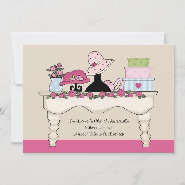 Mesa Boudoir Invitación al almuerzo (Anverso)