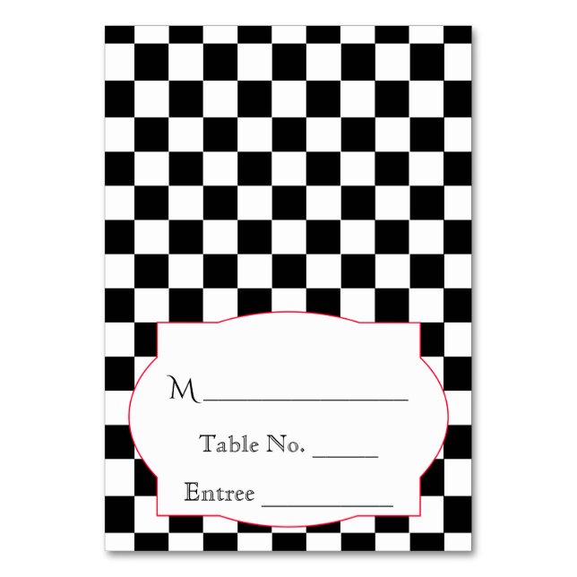 Mesa Cardillas Rockabilly y tarjeta de plaza Rosa (Anverso)