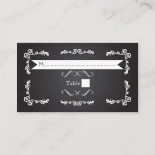 Mesa Cartón con tarjeta de lugar de boda de marco vinta