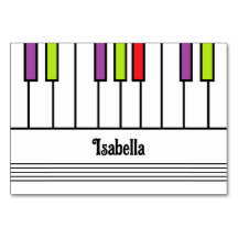 Claves de piano coloridas Niños Fiesta Tarjeta de 
