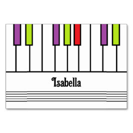 Mesa Claves de piano coloridas Niños Fiesta Tarjeta de 