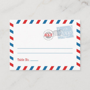 Mesa Colección de servicios postales de la tarjeta Blue