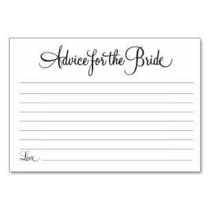 Mesa Consejo para la tarjeta de novia 2