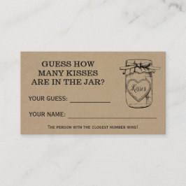 Mesa ¿Cuántos besos arroja una tarjeta de juego rústica