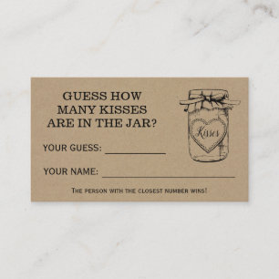 Mesa ¿Cuántos besos arroja una tarjeta de juego rústica