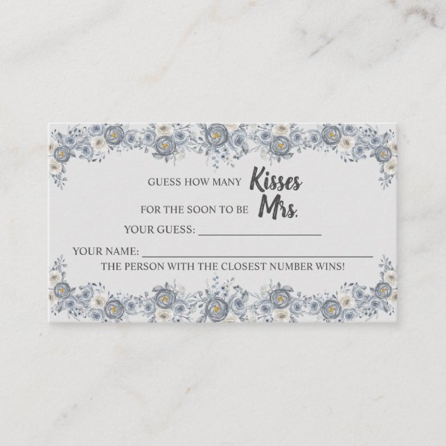 Mesa ¿Cuántos besos para la tarjeta de juego de la seño (Anverso)