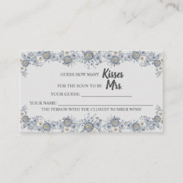 Mesa ¿Cuántos besos para la tarjeta de juego de la seño