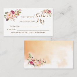 Mesa ¿Cuántos besos para la tarjeta de juegos de la señ