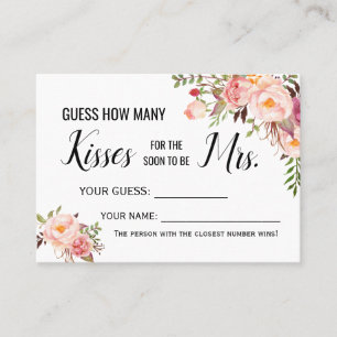 Mesa ¿Cuántos besos para que pronto sea la tarjeta de j
