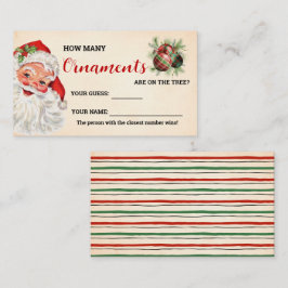 Mesa Cuantos Ornamentos Tarjeta de Juego Santa Navidade