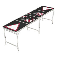 Mesa de Beer Pong con bandera americana Bigfoot