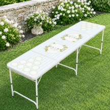 Mesa de Beer Pong de Boda con Limón Mediterráneo