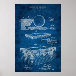 Mesa de billar Billiards Patente Art #5 Decoración