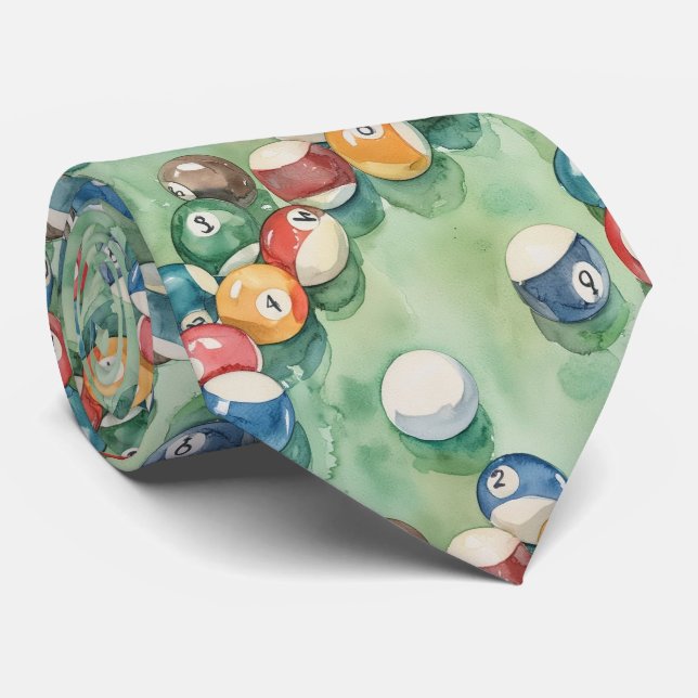 Mesa de billar de acuarela Billar Corbata de cuell (Enrollado)