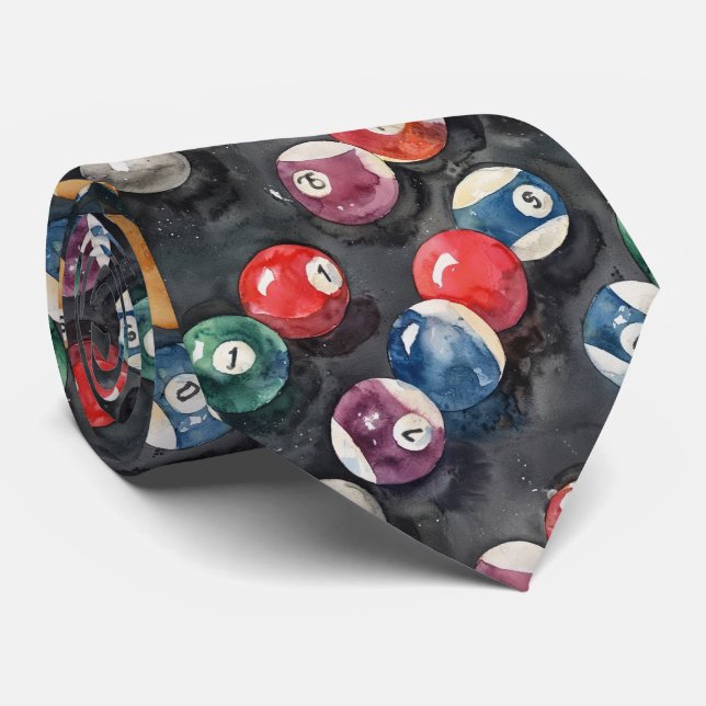 Mesa de billar de acuarela Billar Corbata de cuell (Enrollado)