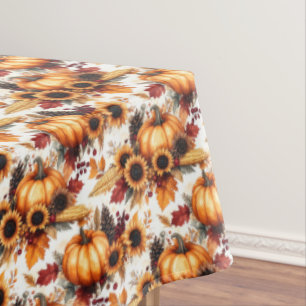 Mesa de Mantel de Acción de Gracias con Cornucopia