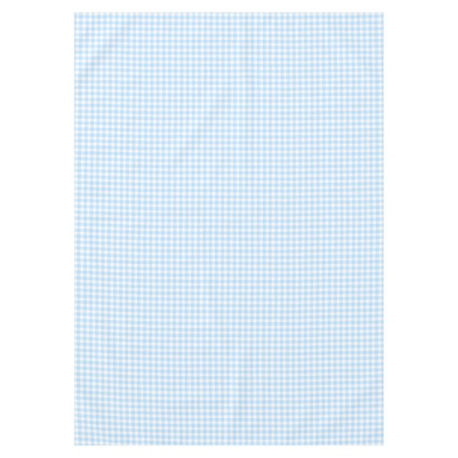 Mesa de Mantel de Cuadros de Gingham Blanco Azul C (Anverso)