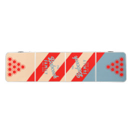 Mesa De Pong Deporte Retro Ocean Horizon Stripes Nombre y Año