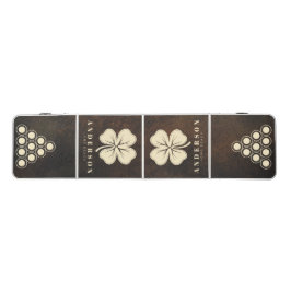 Mesa De Pong Monazita Marrón Oscuro Trébol de Cuatro Hojas con