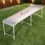 Mesa De Pong Oro Rosa - Monograma Purpurina Rubor rosado platea<br><div class="desc">Oro Rosa - Rubor Purpurina de espuma metálica de Relieve metalizado rosa y plateado cepillado Monograma Metalizado Beer Pong Table. Esto hace que el dulce perfecto cumpleaños 16, boda, ducha de novia, aniversario, ducha de bebé o fiesta de soltera sea regalo para alguien que ama el lujo glam y los...</div>