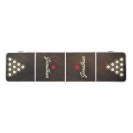 Mesa De Pong Piedra Monazita Marrón Oscuro Firma Estrella Vint