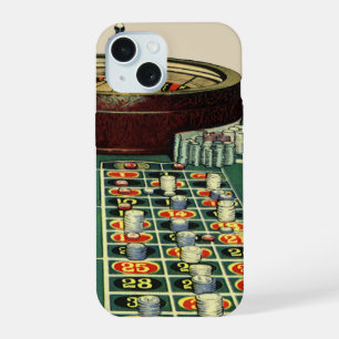 Mesa de ruleta de casino juego de vintage, fichas