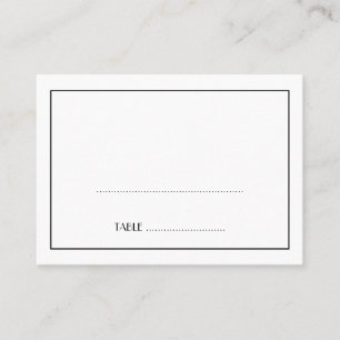 Mesa Decadent elegante tarjeta de boda negro