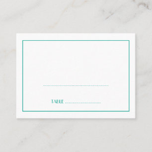 Mesa Decadent elegante tarjeta de boda verde azulado De