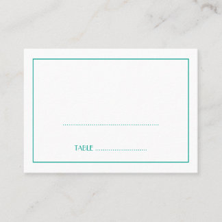 Mesa Decadent elegante tarjeta de boda verde azulado De