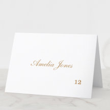 Delicada tarjeta de bienvenida Golden Beige
