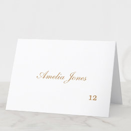 Mesa Delicada tarjeta de bienvenida Golden Beige