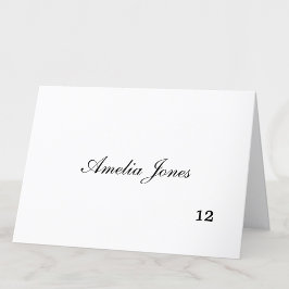Mesa Delicada tarjeta de lugar de invitado de guión neg