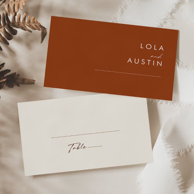 Mesa Desierto simple | Tarjeta de plaza de Boda plana d (Subido por el creador)